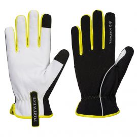 PW3 MECHANIC 160 LEATHER PALM COLD GLOVES BLACK/YELLOW