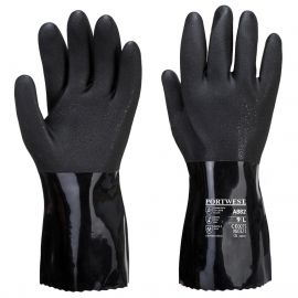ESD PVC CHEMICAL GAUNTLET BLACK