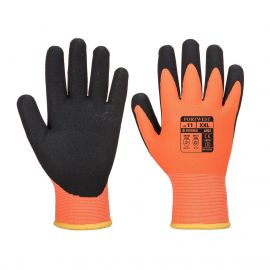 COLD 10 NITRILE SANDY LIQUID REPELLENT GLOVES ORANGE/BLACK