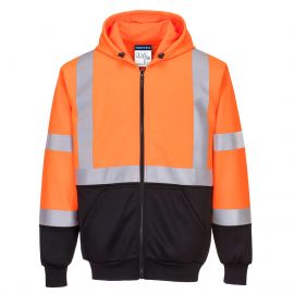 MEN'S HI-VIS CONTRAST ZIPPED HOODIE