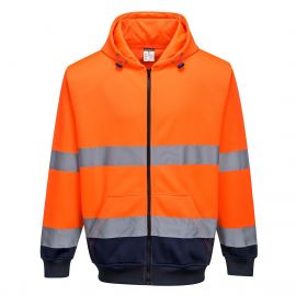 MEN'S HI-VIS CONTRAST ZIPPED HOODIE
