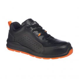 MEN'S COMPOSITELITE PERFORATED SAFETY TRAINER S1P BLACK/ORANGE