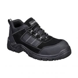 MEN'S COMPOSITE TEXTILE SUEDE LOW SHOE S1 SR FO BLACK
