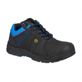 MEN'S COMPOSITE ACTION NUBUCK LOW SHOE S3 ESD HRO SRC BLACK/BLUE