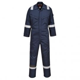 MEN'S BIZFLAME WORK LIGHTWEIGHT INSECT REPELLENT FLAME RESISTANT COVERALL NAVY