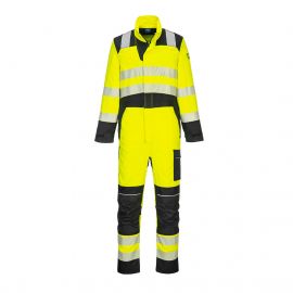 MEN'S PW3 MODAFLAME WORK HI-VIS MULTI-NORM FLAME RESISTANT COVERALL YELLOW/BLACK