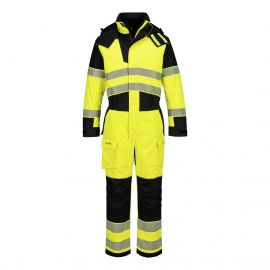 MEN'S MODAFLAME RAIN+ HI-VIS MULTI-NORM FLAME RESISTANT WINTER COVERALL YELLOW/BLACK