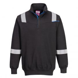 MEN'S MODAFLAME KNIT FR 1/4 ZIP SWEATSHIRT BLACK