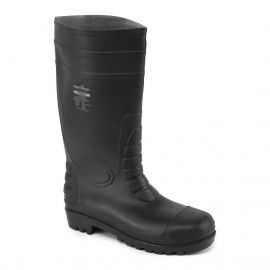 STEEL PVC CLASSIC WELLINGTON BOOTS S4 FO BLACK