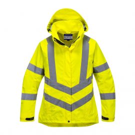 WOMEN'S HI-VIS BREATHABLE RAIN JACKET YELLOW