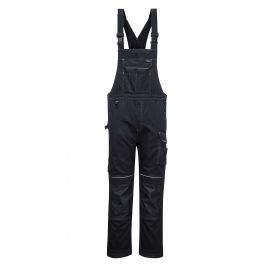 MEN'S WORK BIB AND BRACE - BLACK / GREY