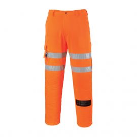 MEN'S HI-VIS RAIL WORK TROUSERS ORANGE