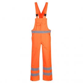 MEN'S HI-VIS BREATHABLE RAIN BIB AND BRACE ORANGE