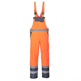 MEN'S HI-VIS BREATHABLE CONTRAST RAIN BIB AND BRACE