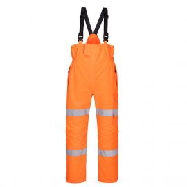 MEN'S HI-VIS EXTREME RAIN BIB AND BRACE ORANGE