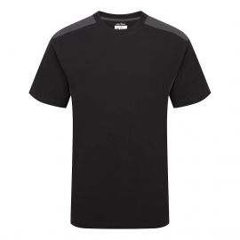 MEN'S TWO-TONE T-SHIRT SHORT SLEEVE BLACK/GREY